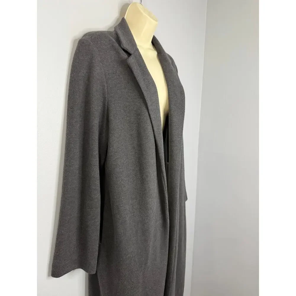 M. Martin Long Cardigan Duster Jacket Open Front Pockets Soft Sz M